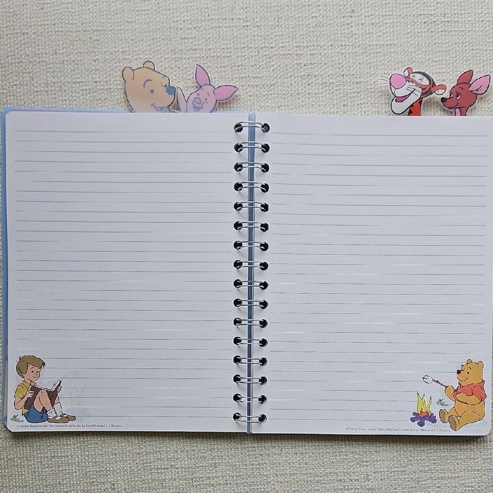 Disney Winnie the Pooh Blue Notebook with Balloons - Picture 5 of 13